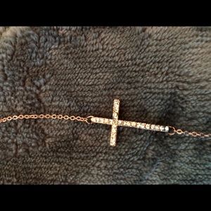 Rose Gold Cross Bracelet